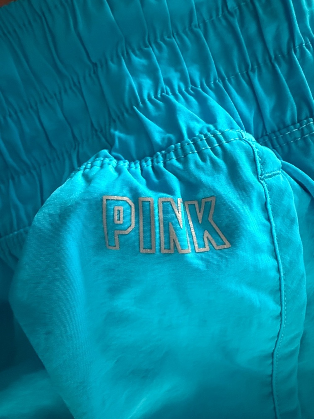PINK Victoria's Secret Bright Teal Athletic Shorts - Picture 2 of 4